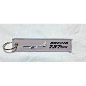 Boeing 737 Max Aircraft Aviation Keychain Patch style Embroidered